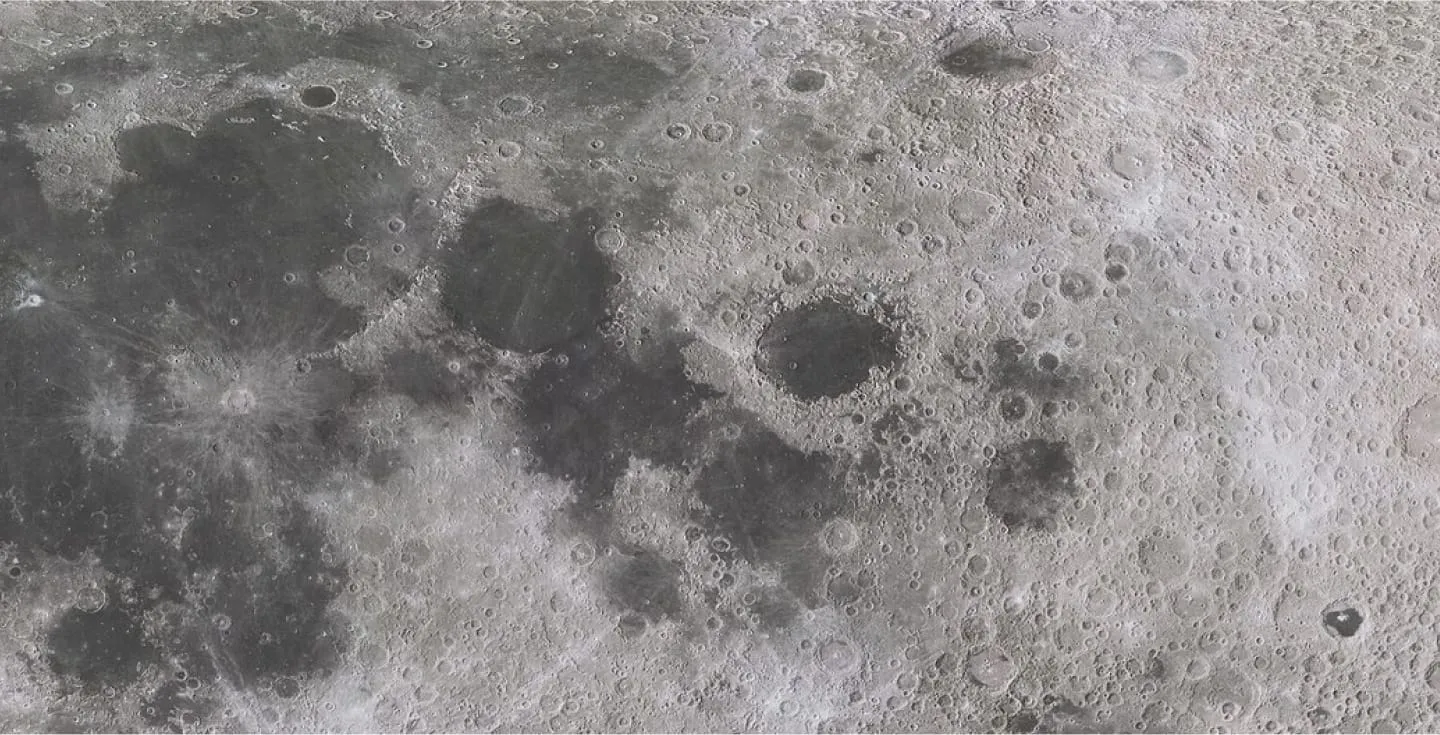 The surface of the moon used as a background texture. Decorative.